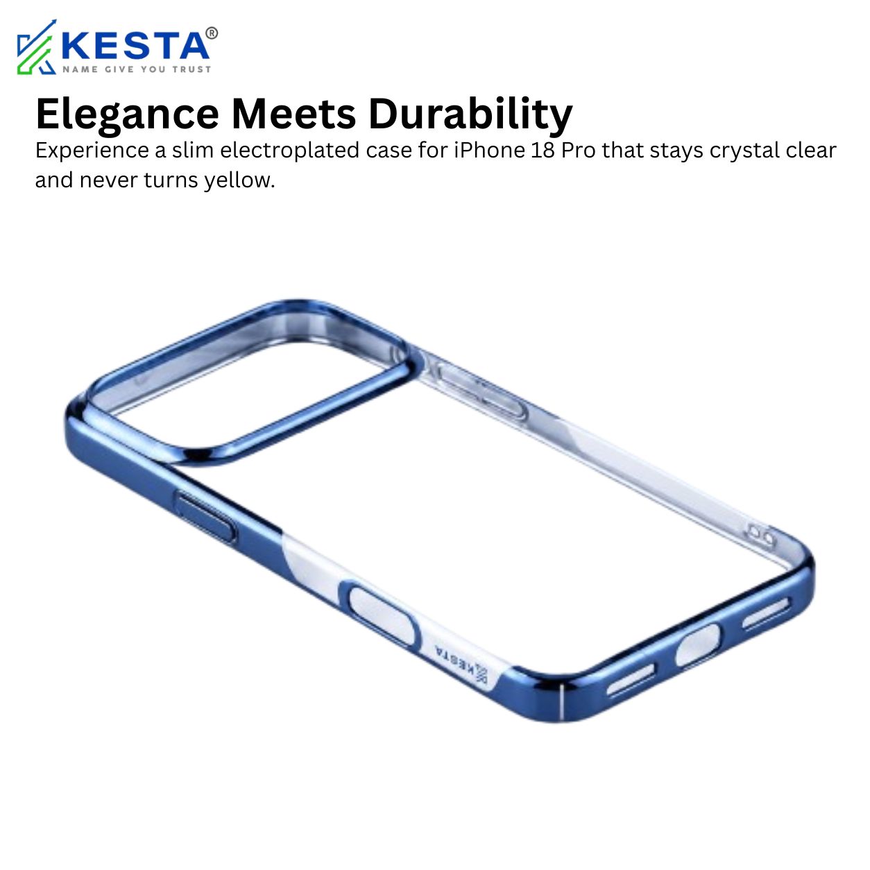 iPhone 18 Pro Cover – Transparent Seria Blue | Original Look. Enhanced Protection.